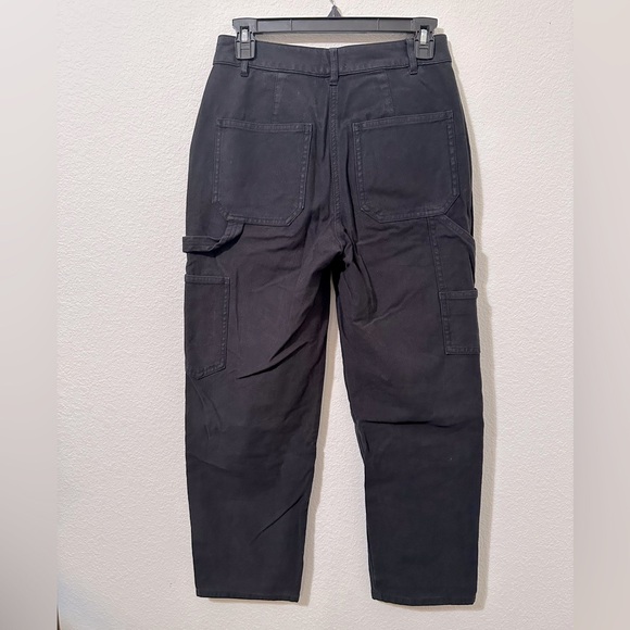 ARITZIA WILFRED FREE Black Modern Utility Pants Jeans Straight Leg EUC - Picture 3 of 7